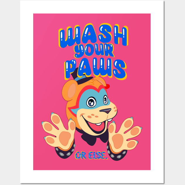 Wash Your Paws Wall Art by possumtees